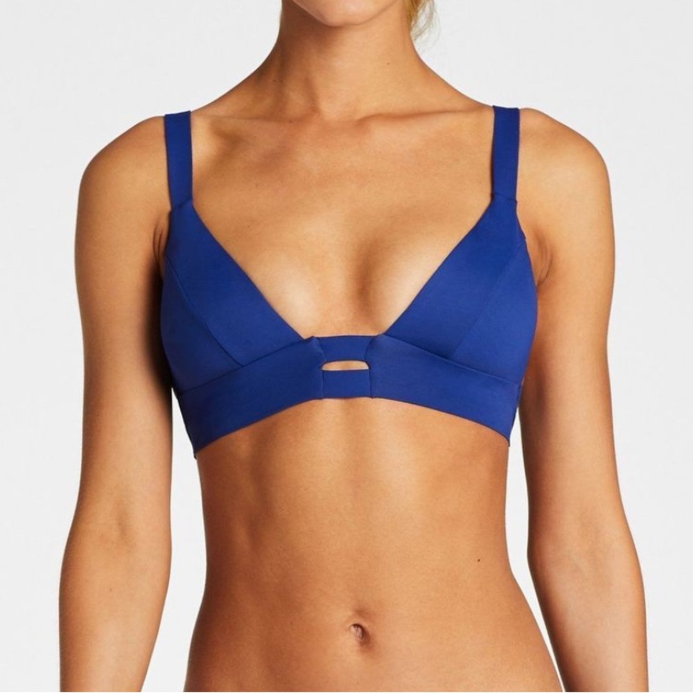 Vitamin A Neutra Bralette Bikini Swim Top in Sapphire Blue